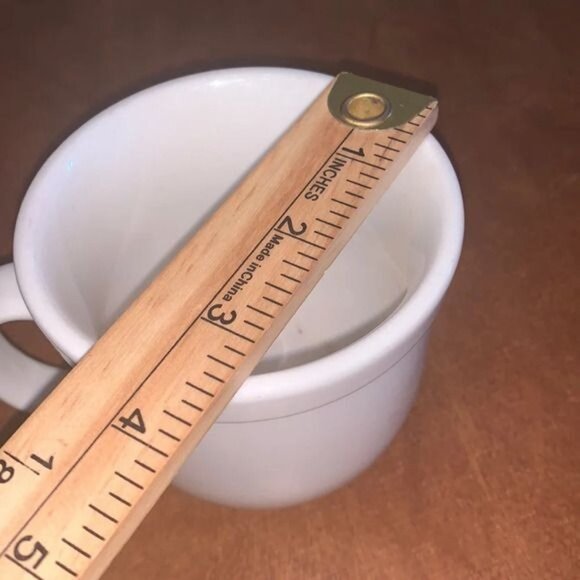 Culinary Arts Caféware White Porcelain Mug 3.5" Diameter Microwave & Dishwasher - Picture 5 of 5